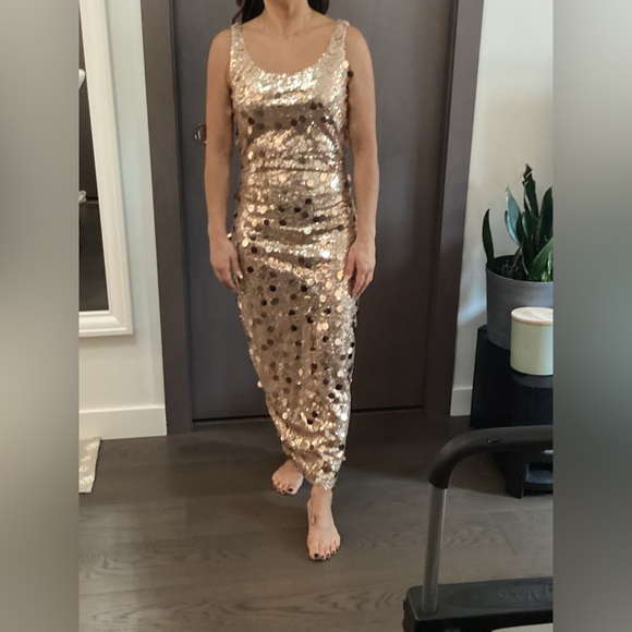 Rose gold sequin extra small dress - Picture 1 of 2